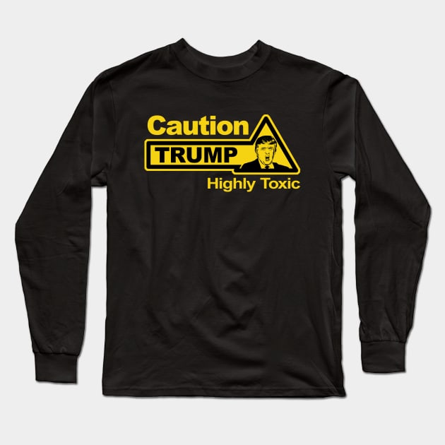 Caution Trump Long Sleeve T-Shirt by mockfu